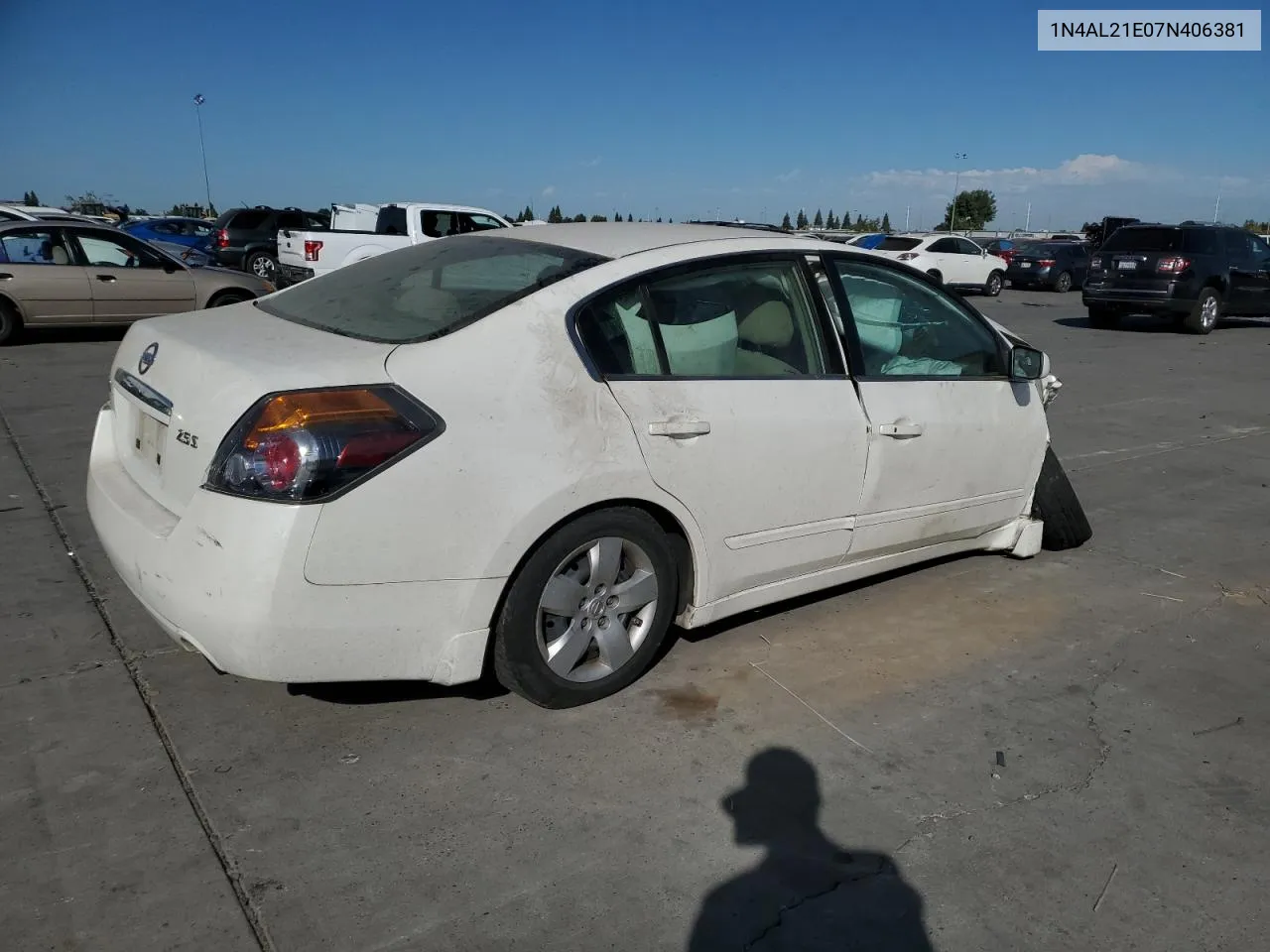 2007 Nissan Altima 2.5 VIN: 1N4AL21E07N406381 Lot: 73813424