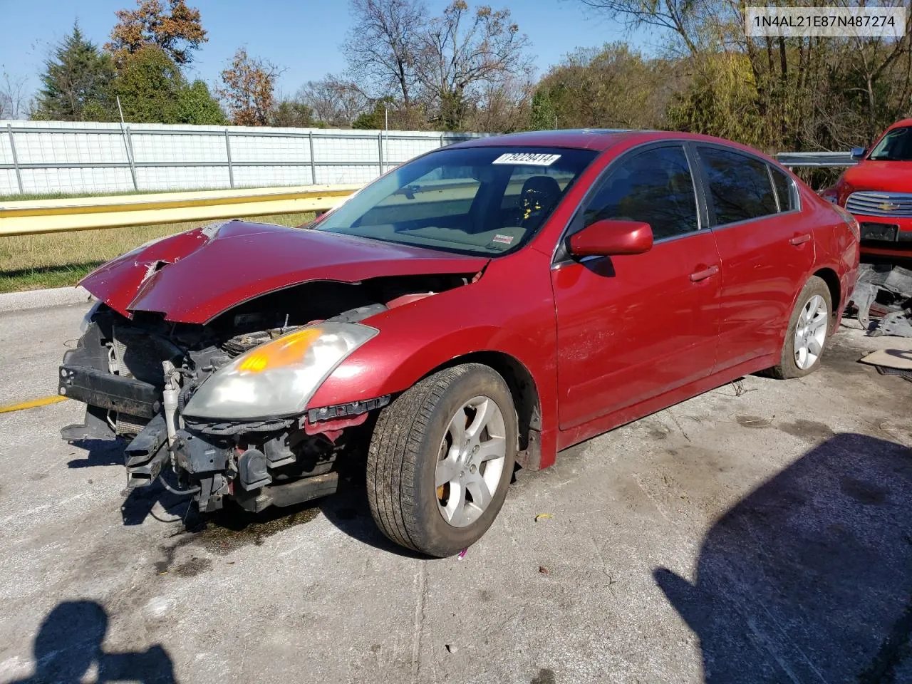 2007 Nissan Altima 2.5 VIN: 1N4AL21E87N487274 Lot: 79229414