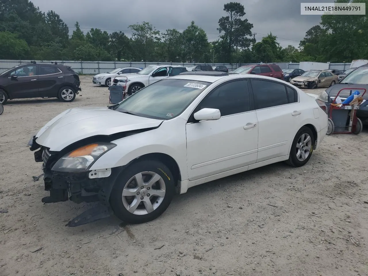 2008 Nissan Altima 2.5 VIN: 1N4AL21E18N449791 Lot: 55133604