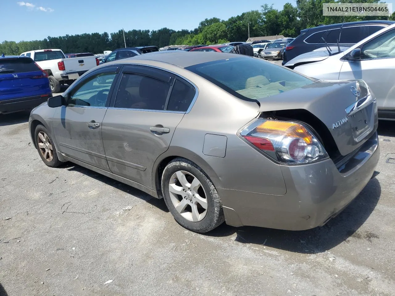 2008 Nissan Altima 2.5 VIN: 1N4AL21E18N504465 Lot: 56405574