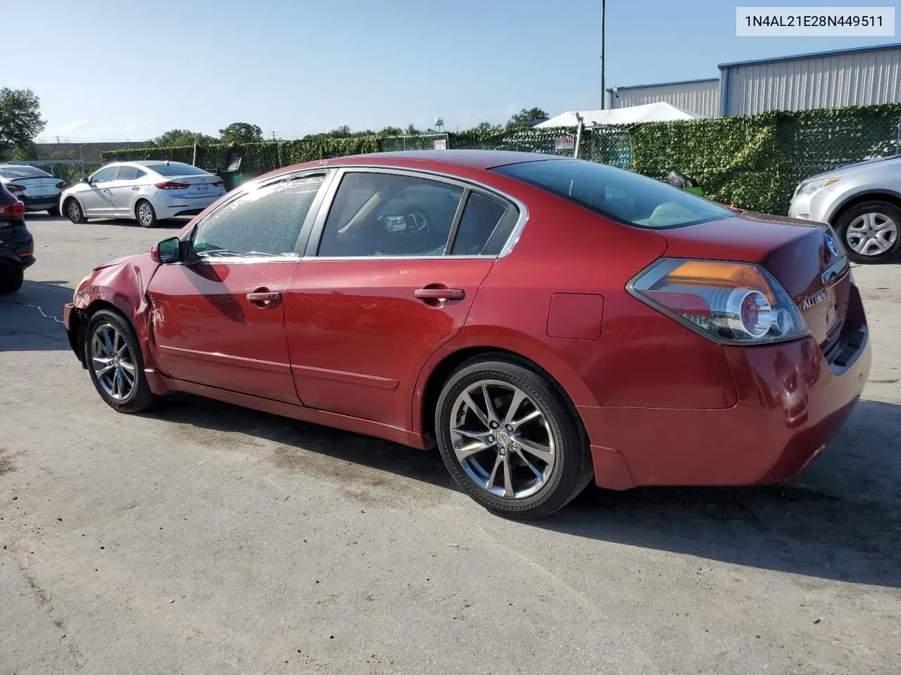 2008 Nissan Altima 2.5 VIN: 1N4AL21E28N449511 Lot: 57618404