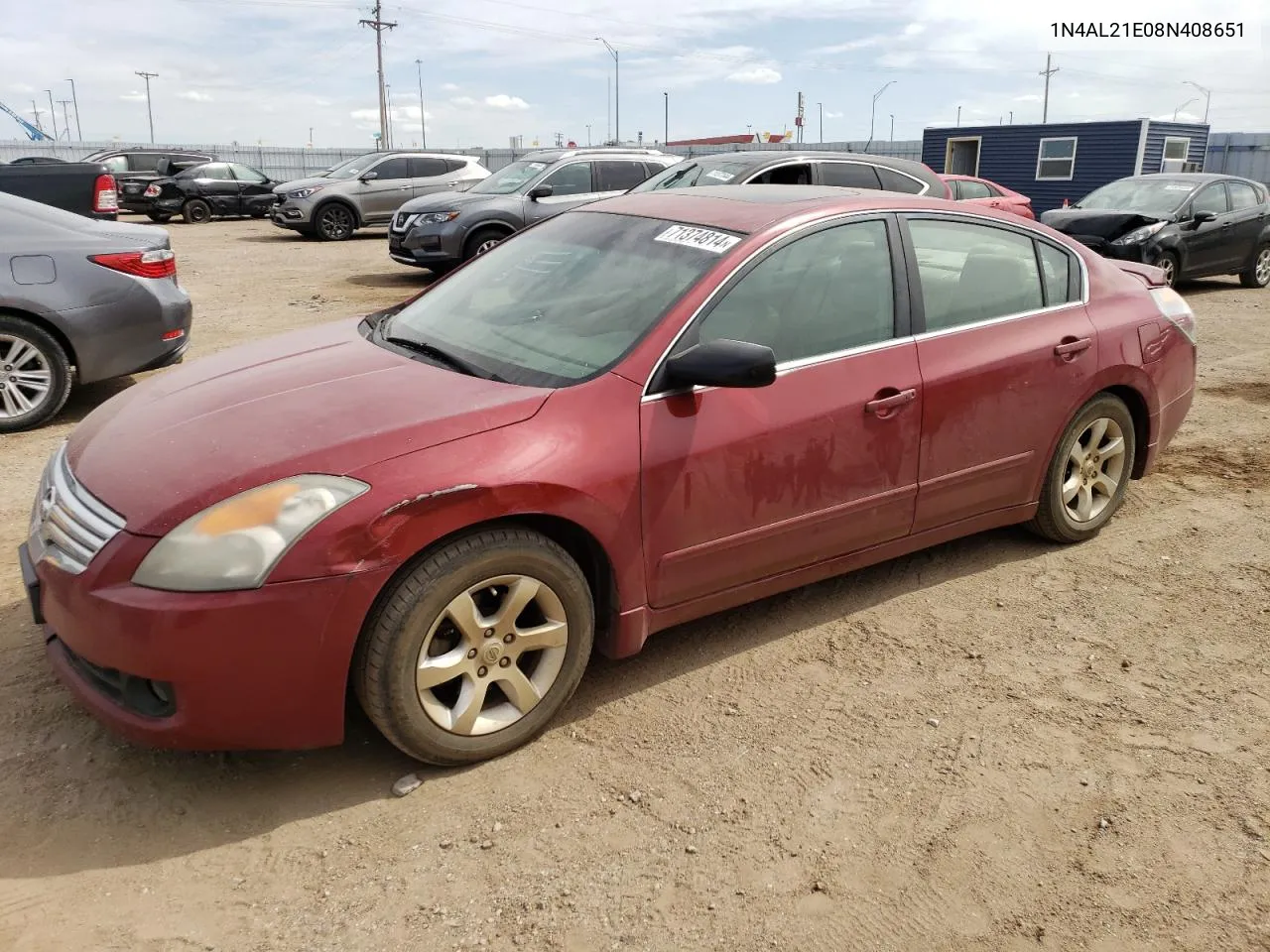 2008 Nissan Altima 2.5 VIN: 1N4AL21E08N408651 Lot: 71374814