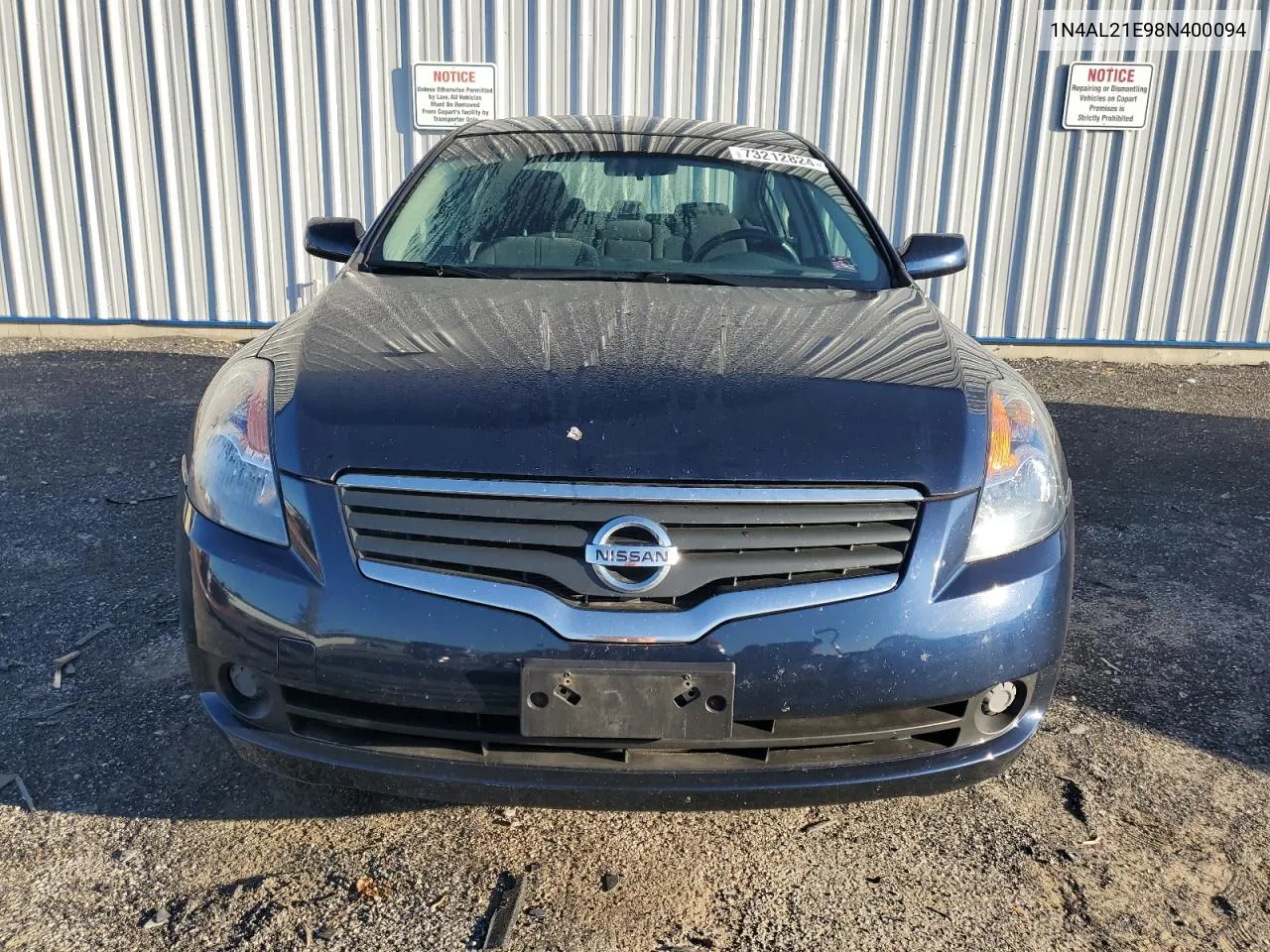 2008 Nissan Altima 2.5 VIN: 1N4AL21E98N400094 Lot: 73212824