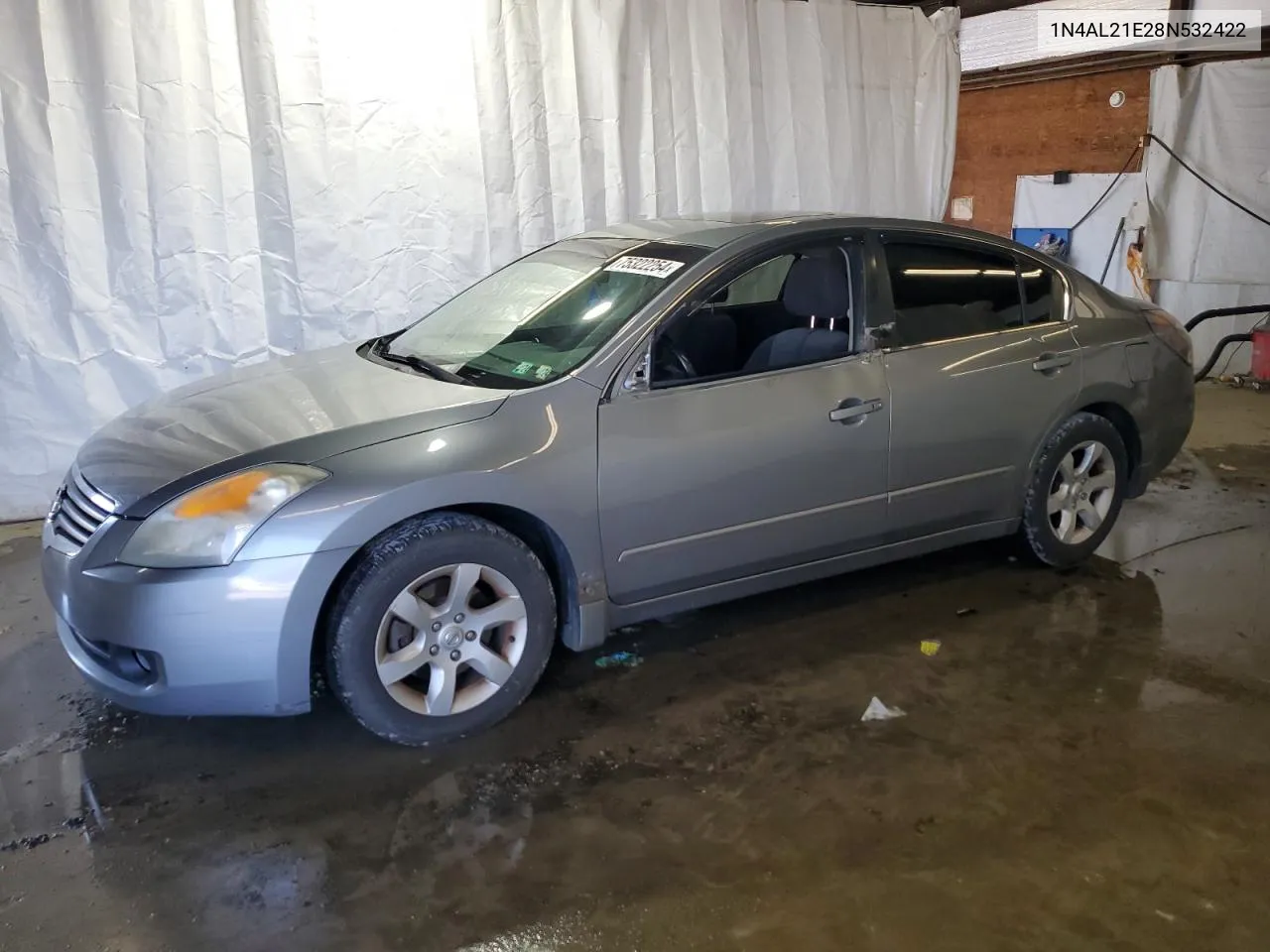 2008 Nissan Altima 2.5 VIN: 1N4AL21E28N532422 Lot: 75322254