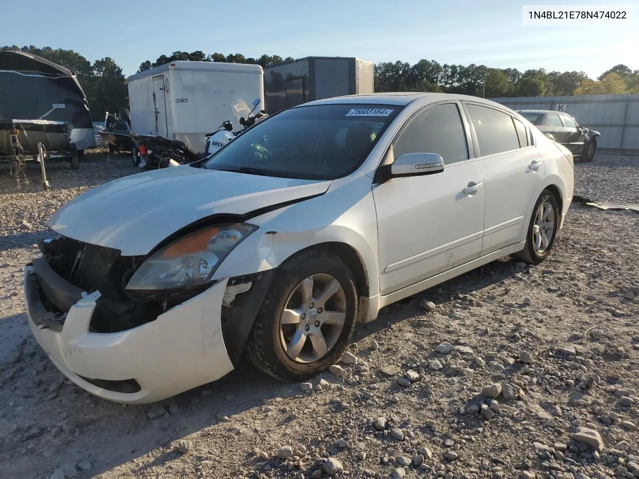 2008 Nissan Altima 3.5Se VIN: 1N4BL21E78N474022 Lot: 75603184