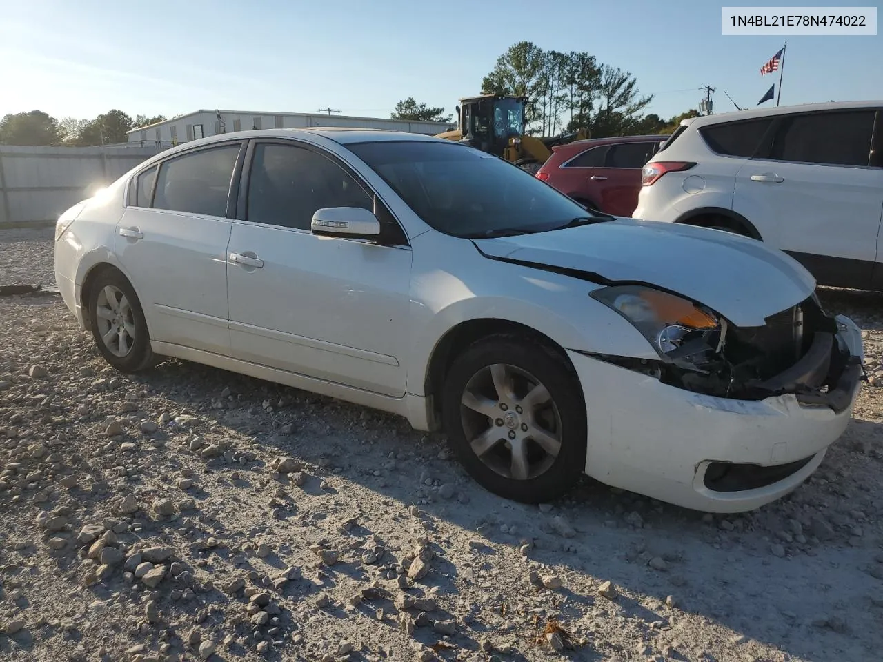 2008 Nissan Altima 3.5Se VIN: 1N4BL21E78N474022 Lot: 75603184