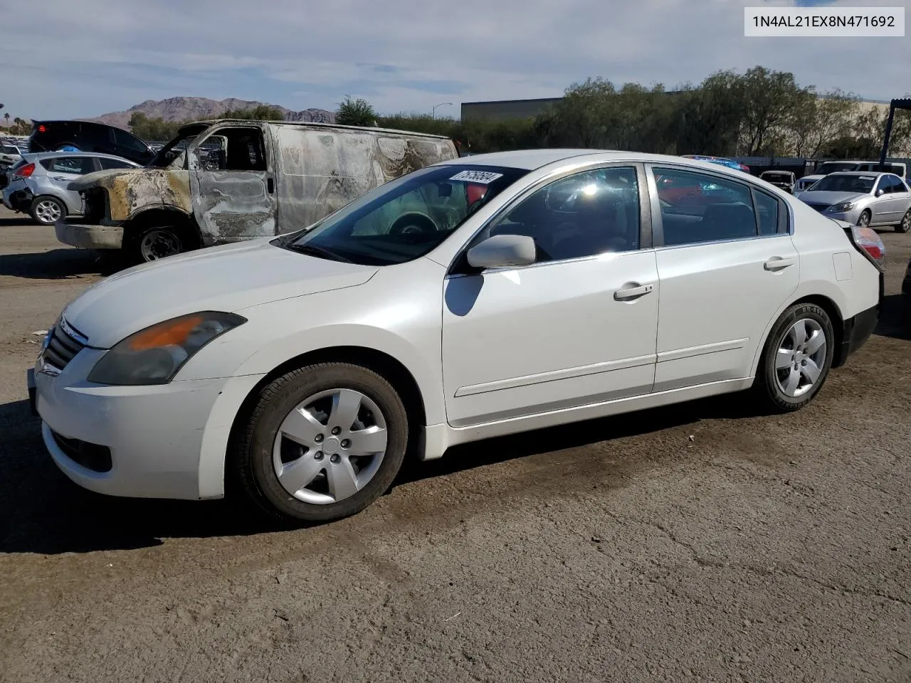 2008 Nissan Altima 2.5 VIN: 1N4AL21EX8N471692 Lot: 75750504