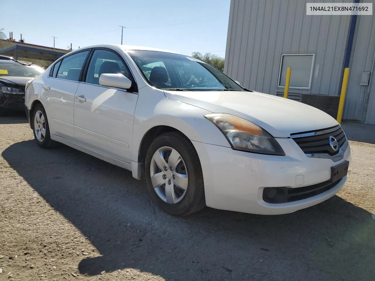 2008 Nissan Altima 2.5 VIN: 1N4AL21EX8N471692 Lot: 75750504