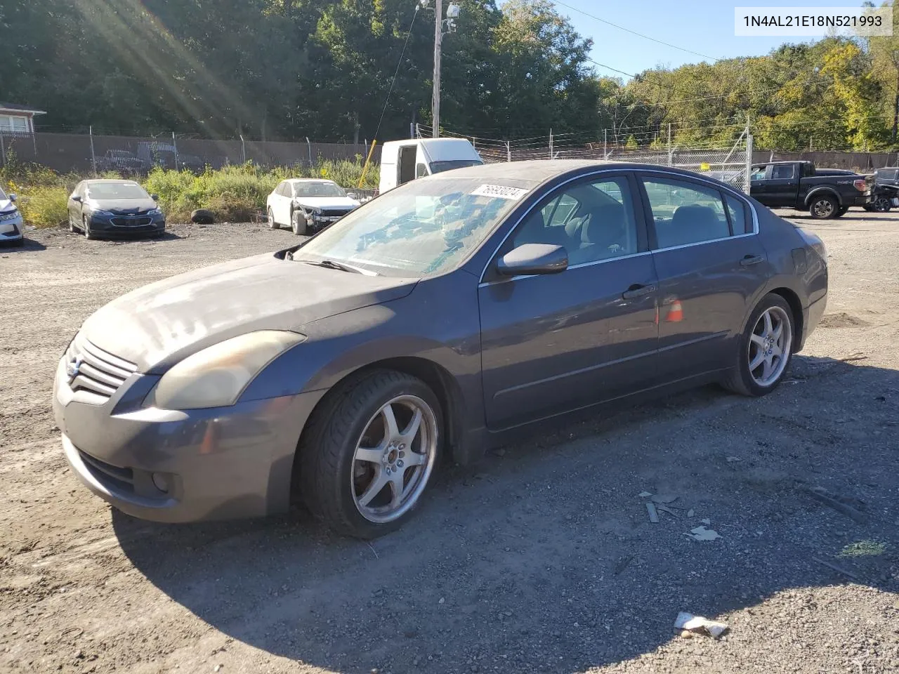 2008 Nissan Altima 2.5 VIN: 1N4AL21E18N521993 Lot: 76693024