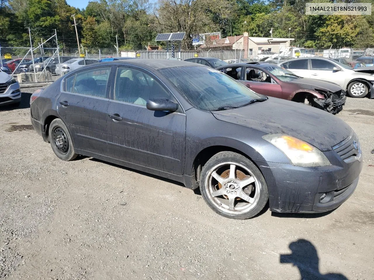 2008 Nissan Altima 2.5 VIN: 1N4AL21E18N521993 Lot: 76693024