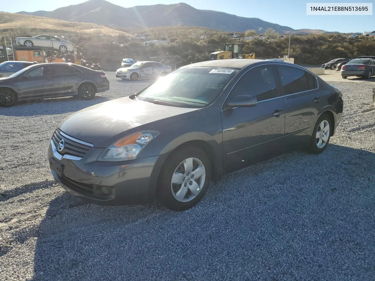 2008 Nissan Altima 2.5 VIN: 1N4AL21E88N513695 Lot: 77469624