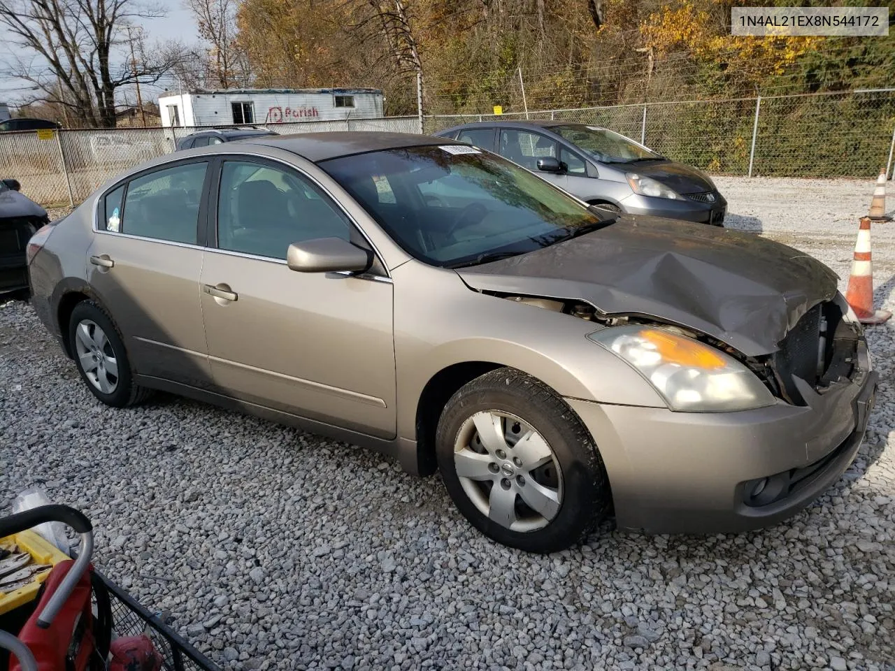 2008 Nissan Altima 2.5 VIN: 1N4AL21EX8N544172 Lot: 77992654