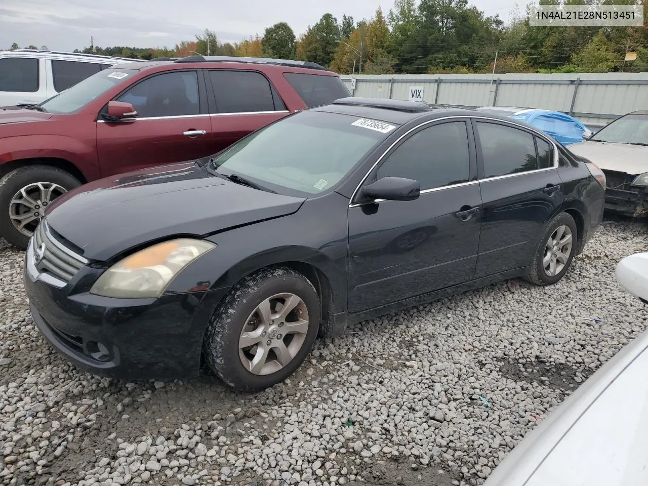 2008 Nissan Altima 2.5 VIN: 1N4AL21E28N513451 Lot: 78735654