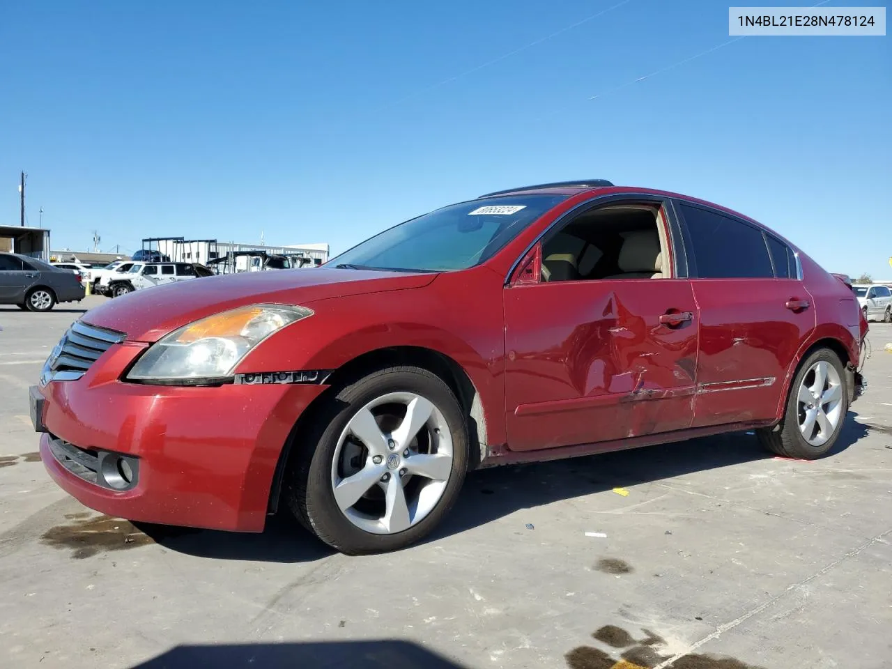 2008 Nissan Altima 3.5Se VIN: 1N4BL21E28N478124 Lot: 80653224