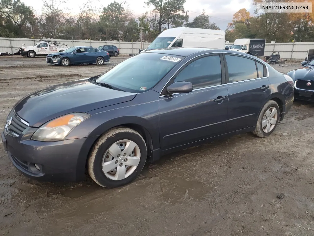 2008 Nissan Altima 2.5 VIN: 1N4AL21E98N507498 Lot: 80742374