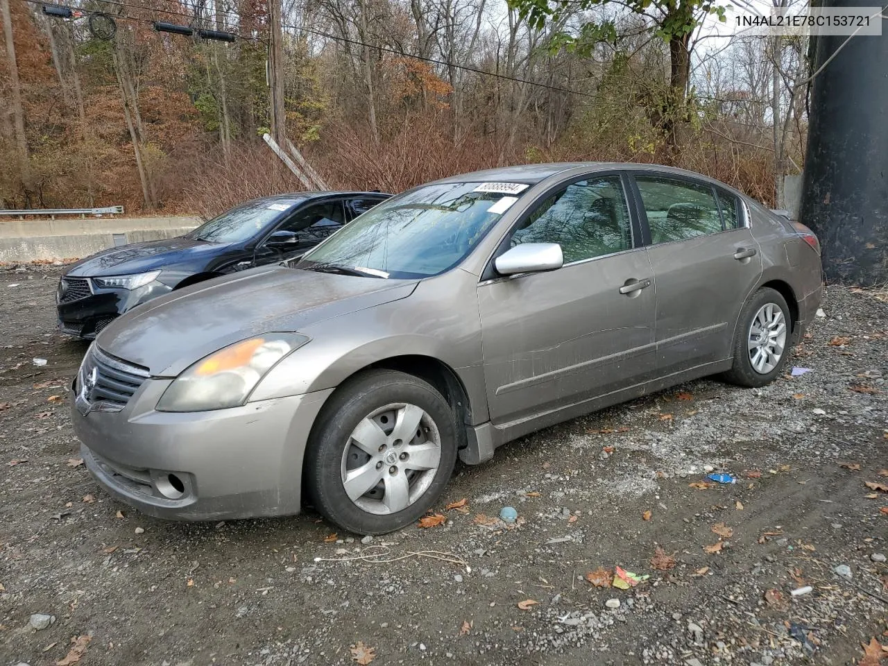 2008 Nissan Altima 2.5 VIN: 1N4AL21E78C153721 Lot: 80888994