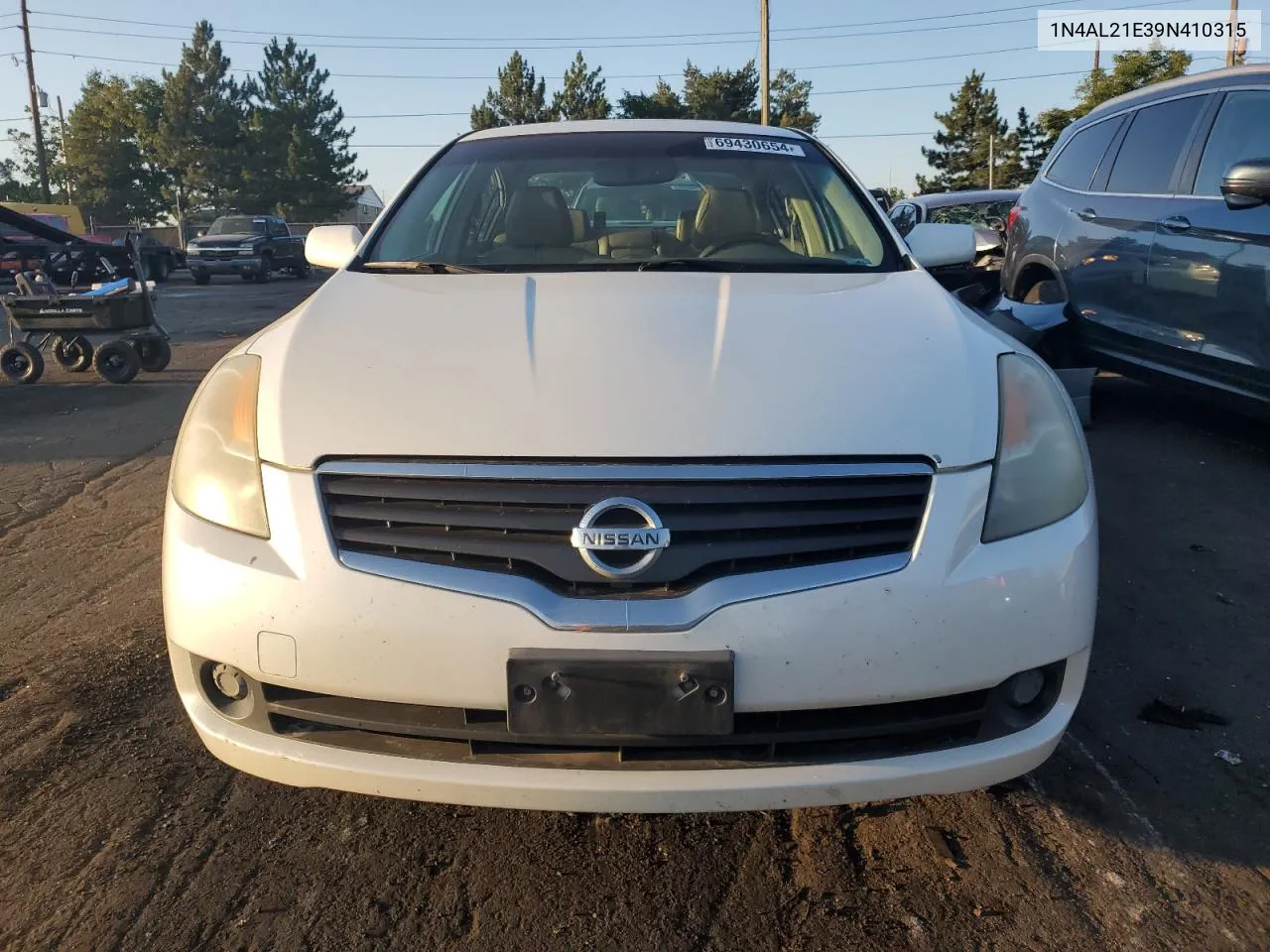 2009 Nissan Altima 2.5 VIN: 1N4AL21E39N410315 Lot: 69430654