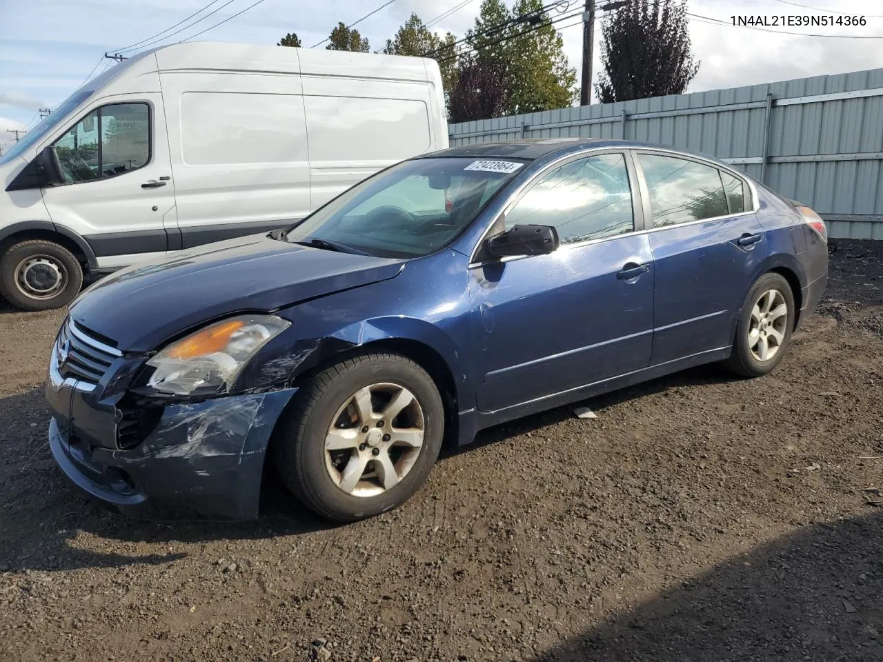 2009 Nissan Altima 2.5 VIN: 1N4AL21E39N514366 Lot: 72423964