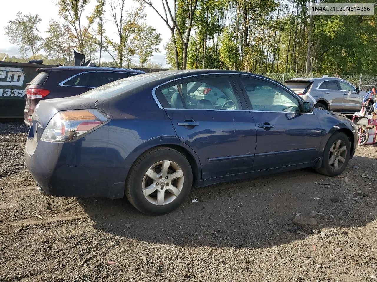 2009 Nissan Altima 2.5 VIN: 1N4AL21E39N514366 Lot: 72423964