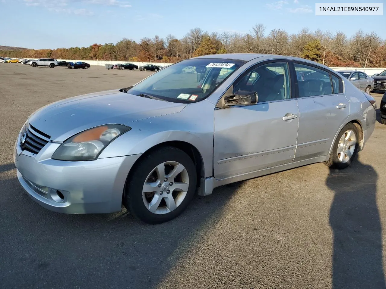 2009 Nissan Altima 2.5 VIN: 1N4AL21E89N540977 Lot: 76453594