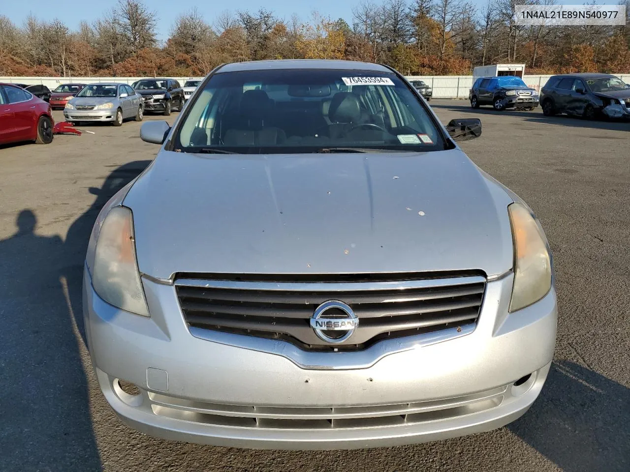 2009 Nissan Altima 2.5 VIN: 1N4AL21E89N540977 Lot: 76453594