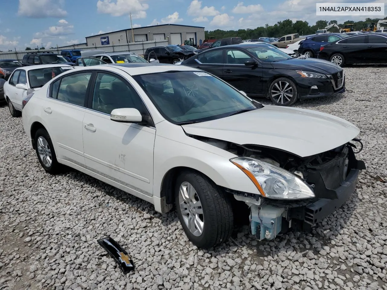 2010 Nissan Altima Base VIN: 1N4AL2APXAN418353 Lot: 61672984