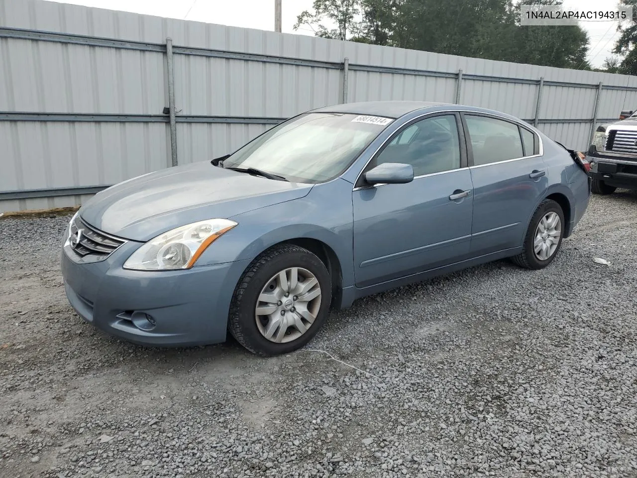 2010 Nissan Altima Base VIN: 1N4AL2AP4AC194315 Lot: 68814514