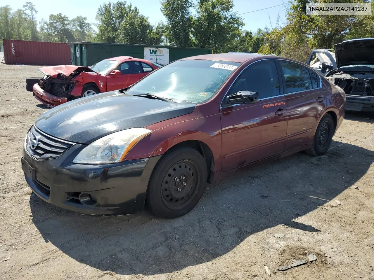 2010 Nissan Altima Base VIN: 1N4AL2AP2AC141287 Lot: 70083824