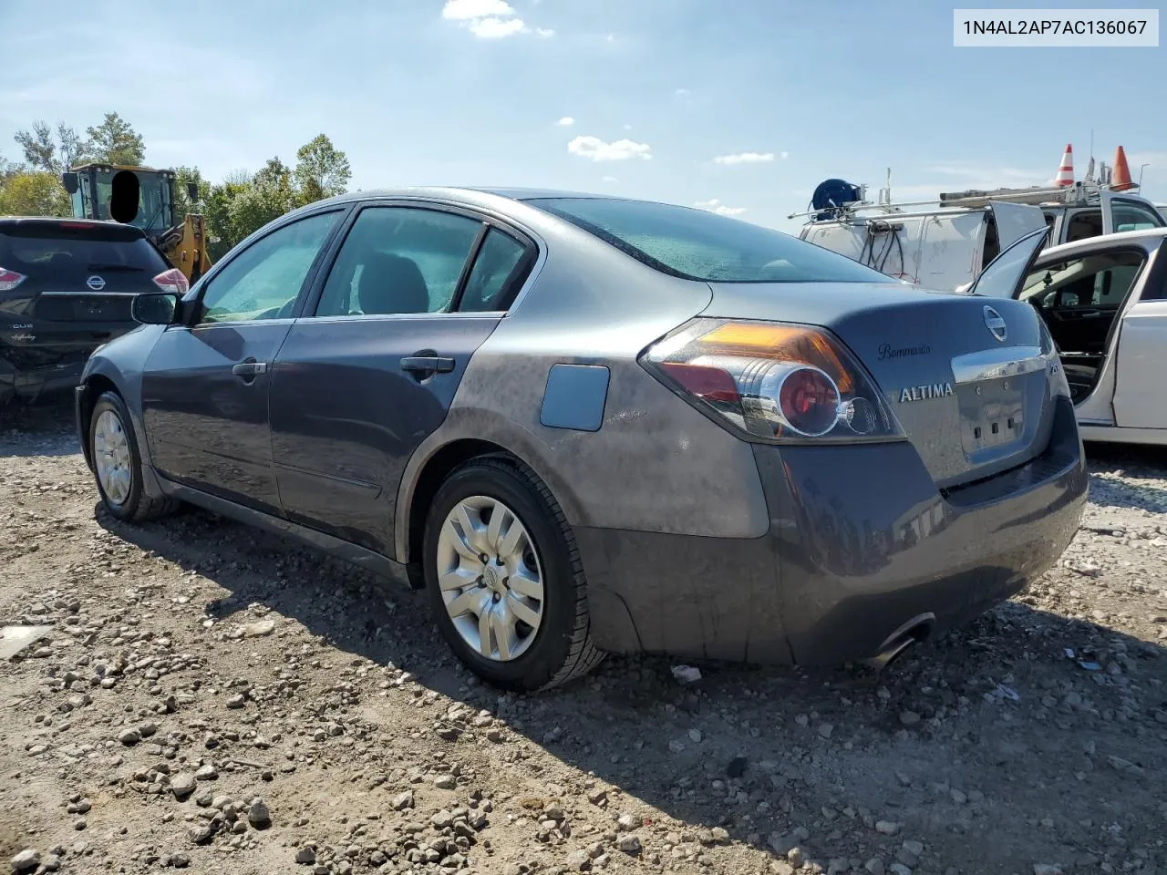 2010 Nissan Altima Base VIN: 1N4AL2AP7AC136067 Lot: 72178714