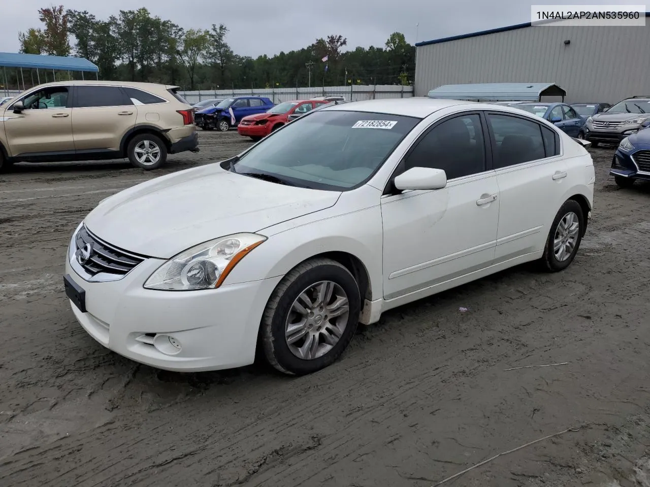 2010 Nissan Altima Base VIN: 1N4AL2AP2AN535960 Lot: 72182854