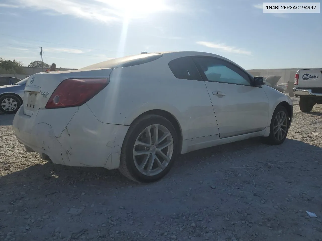 2010 Nissan Altima Sr VIN: 1N4BL2EP3AC194997 Lot: 77271784