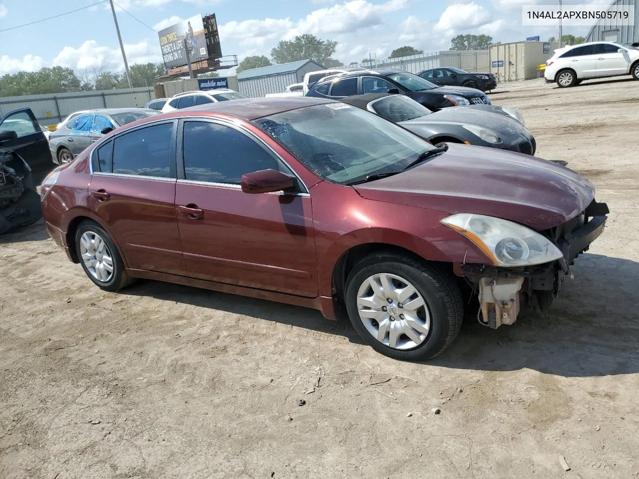 2011 Nissan Altima Base VIN: 1N4AL2APXBN505719 Lot: 66863404