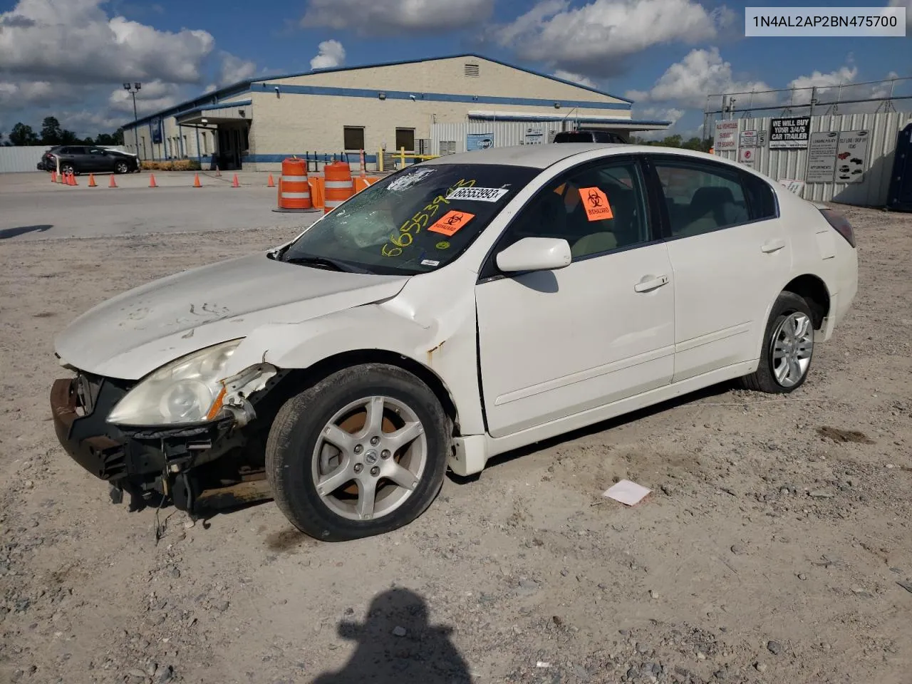 2011 Nissan Altima Base VIN: 1N4AL2AP2BN475700 Lot: 68747774