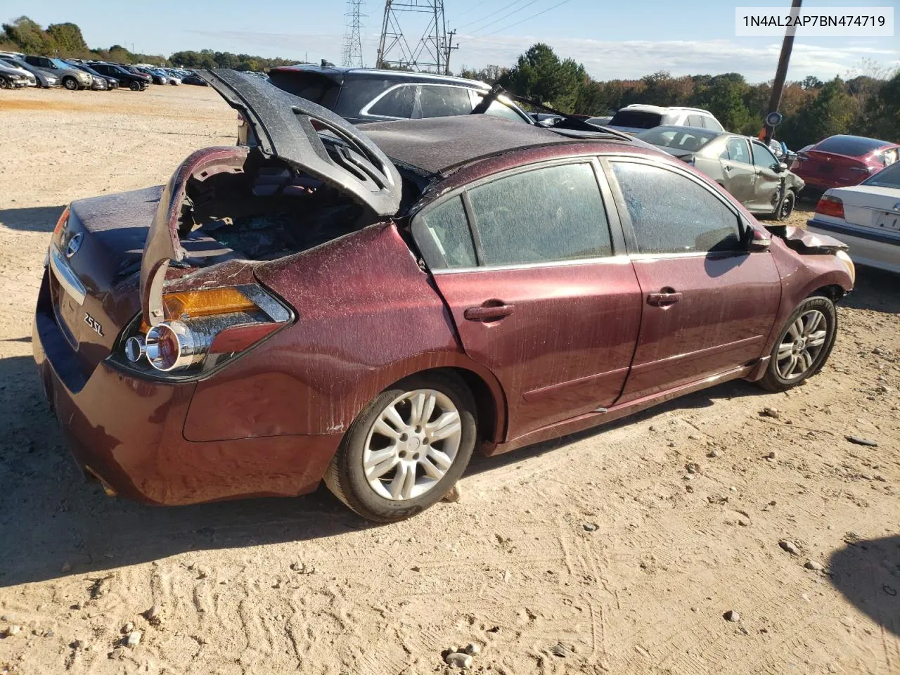 2011 Nissan Altima Base VIN: 1N4AL2AP7BN474719 Lot: 76280154