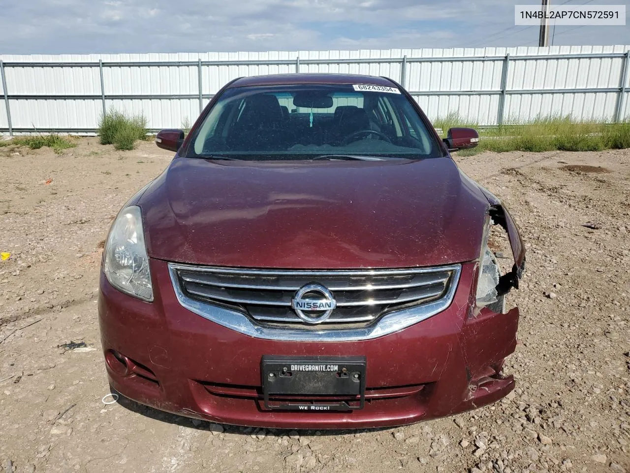 2012 Nissan Altima Sr VIN: 1N4BL2AP7CN572591 Lot: 68243354