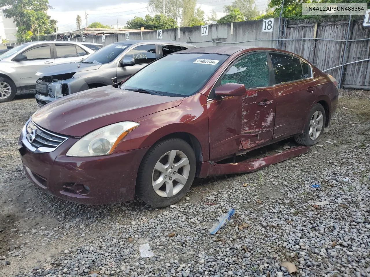 2012 Nissan Altima Base VIN: 1N4AL2AP3CN483354 Lot: 73403734