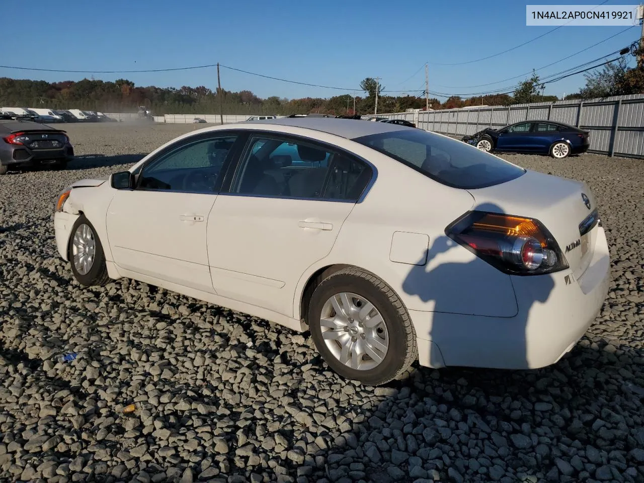 2012 Nissan Altima Base VIN: 1N4AL2AP0CN419921 Lot: 77066134