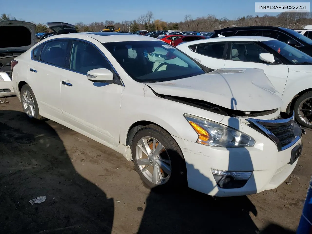 2014 Nissan Altima 2.5 VIN: 1N4AL3AP5EC322251 Lot: 43429994