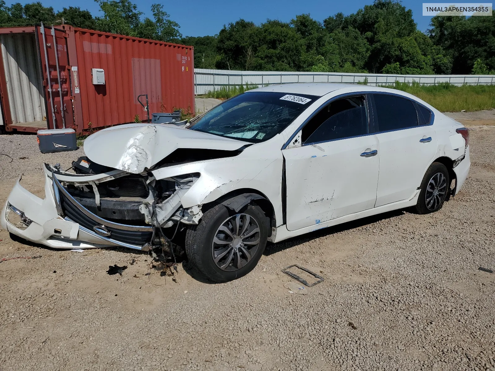 2014 Nissan Altima 2.5 VIN: 1N4AL3AP6EN354355 Lot: 61762064