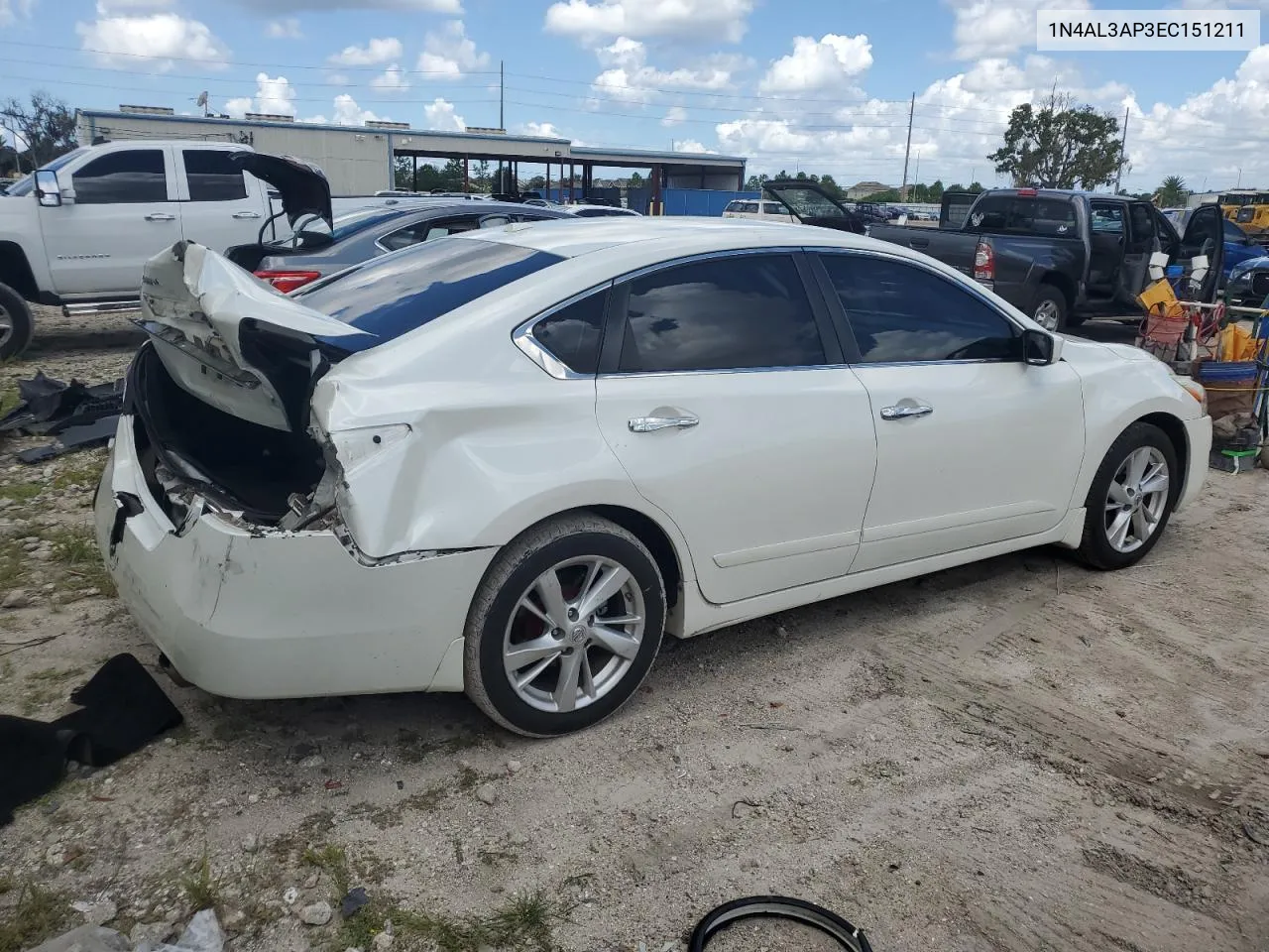 2014 Nissan Altima 2.5 VIN: 1N4AL3AP3EC151211 Lot: 69505994