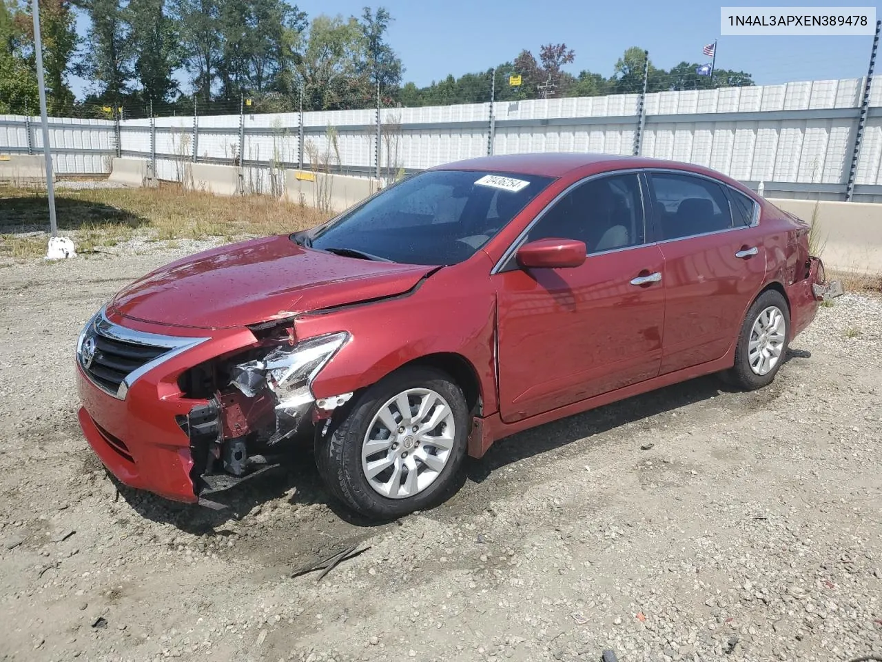 2014 Nissan Altima 2.5 VIN: 1N4AL3APXEN389478 Lot: 70436254