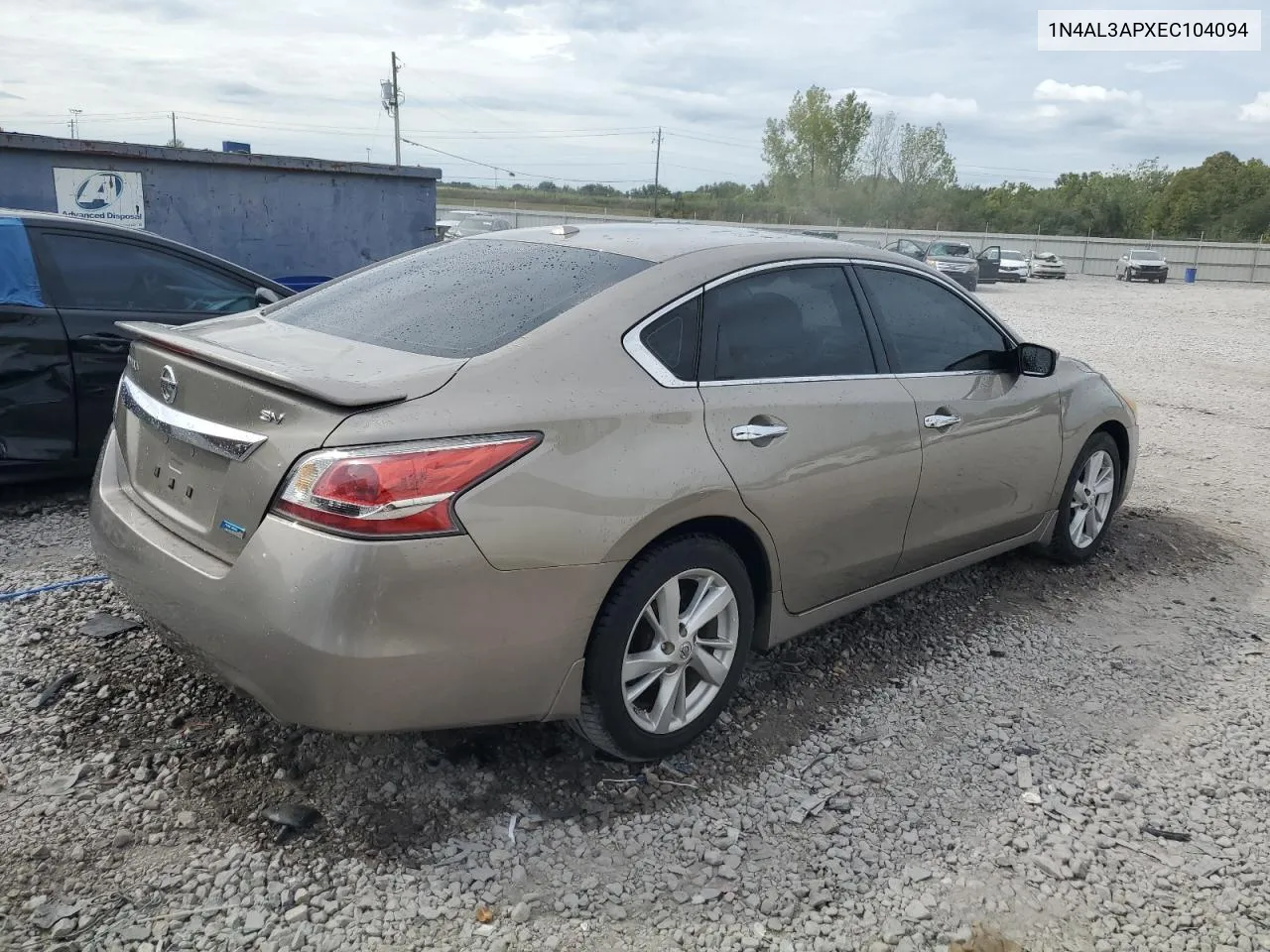 2014 Nissan Altima 2.5 VIN: 1N4AL3APXEC104094 Lot: 70792404