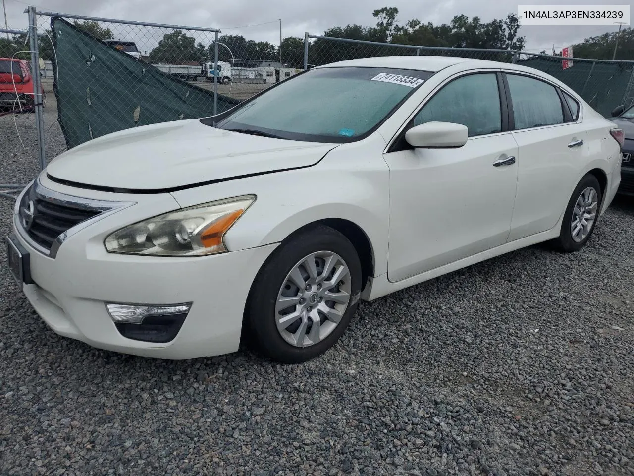 2014 Nissan Altima 2.5 VIN: 1N4AL3AP3EN334239 Lot: 74113334