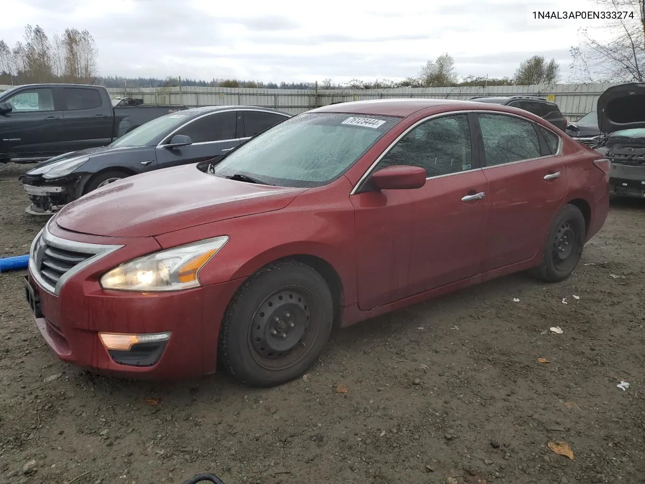 2014 Nissan Altima 2.5 VIN: 1N4AL3AP0EN333274 Lot: 76123444