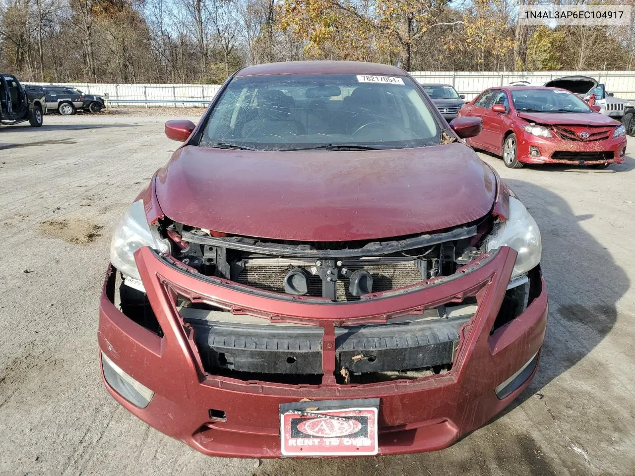 2014 Nissan Altima 2.5 VIN: 1N4AL3AP6EC104917 Lot: 78217054