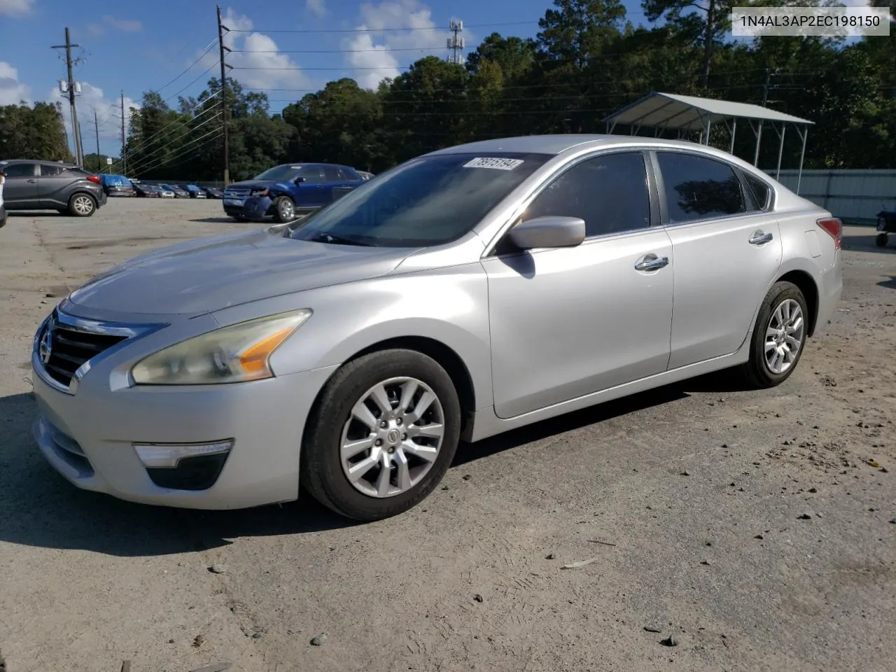 2014 Nissan Altima 2.5 VIN: 1N4AL3AP2EC198150 Lot: 78915194