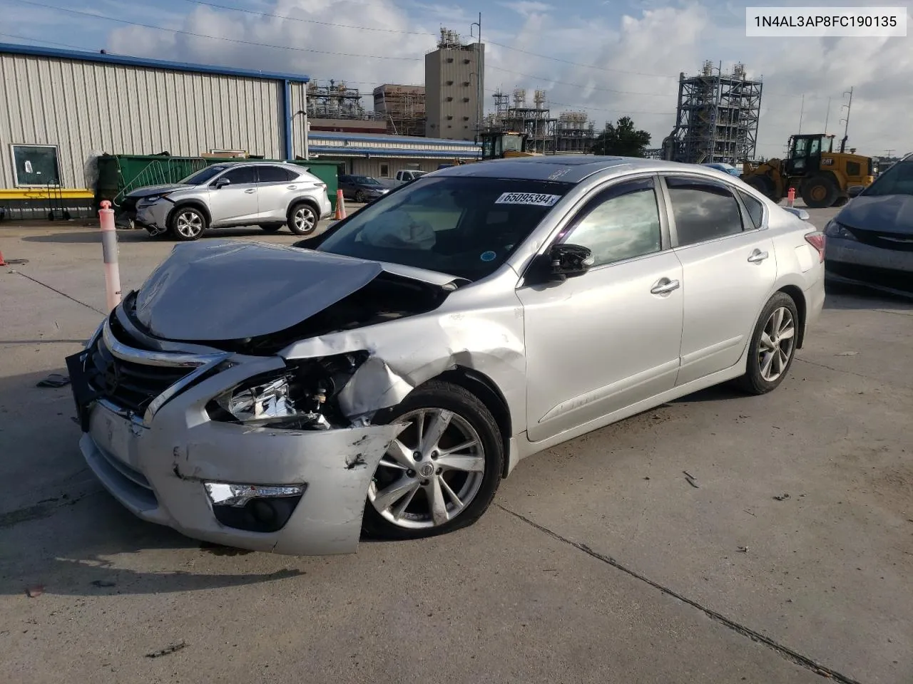 2015 Nissan Altima 2.5 VIN: 1N4AL3AP8FC190135 Lot: 65095394