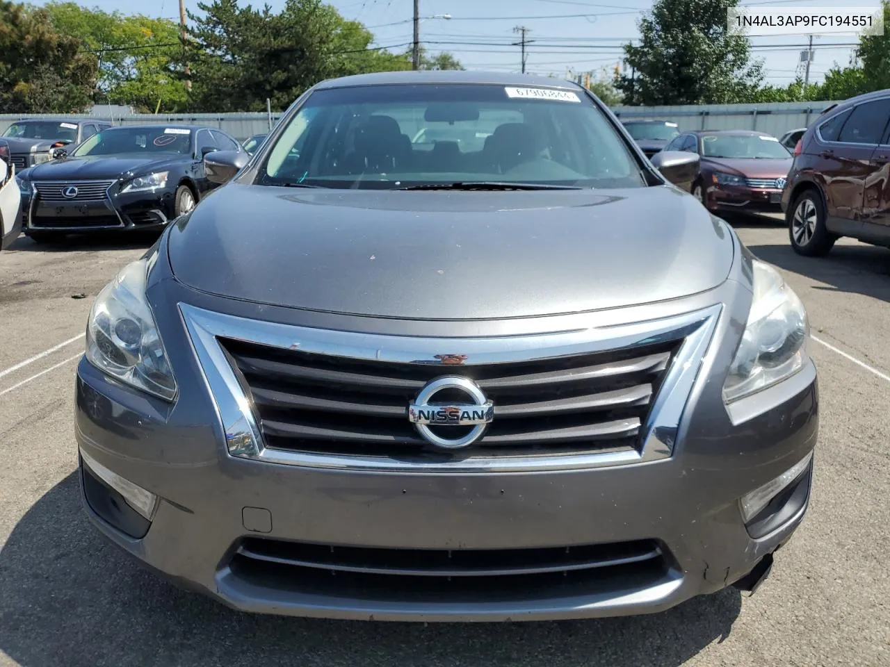 2015 Nissan Altima 2.5 VIN: 1N4AL3AP9FC194551 Lot: 67906844