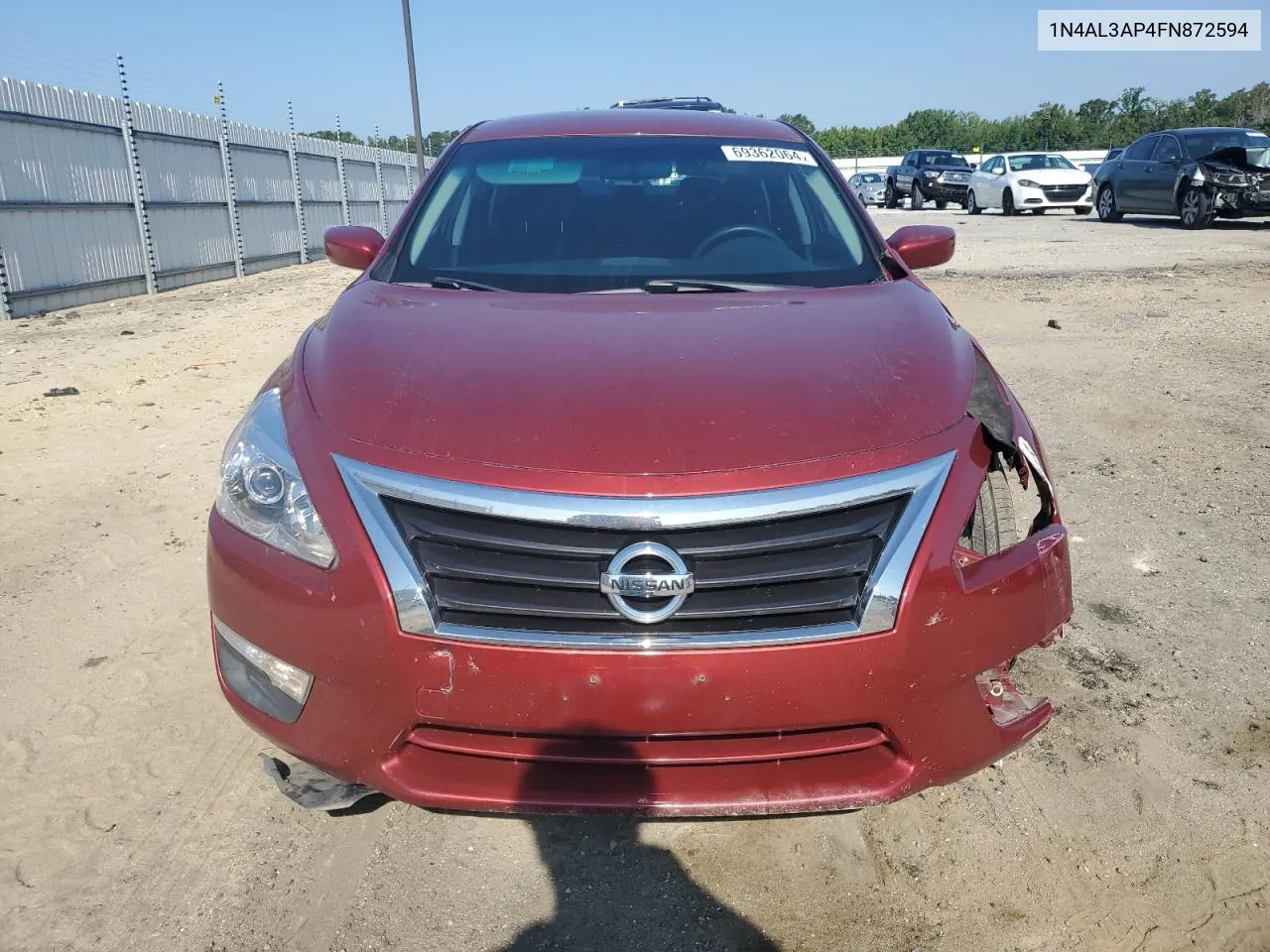 2015 Nissan Altima 2.5 VIN: 1N4AL3AP4FN872594 Lot: 69362064