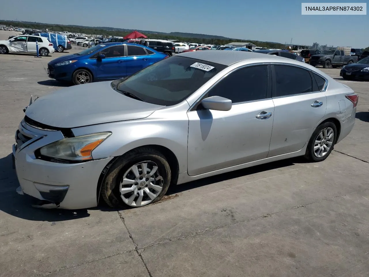 2015 Nissan Altima 2.5 VIN: 1N4AL3AP8FN874302 Lot: 70918024